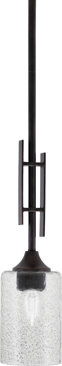 Toltec Lighting Uptowne Stem Hung Mini Pendant Shown In Dark Granite Finish With 4\