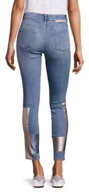 Stella McCartney Metallic Detail Skinny Ankle Jeans