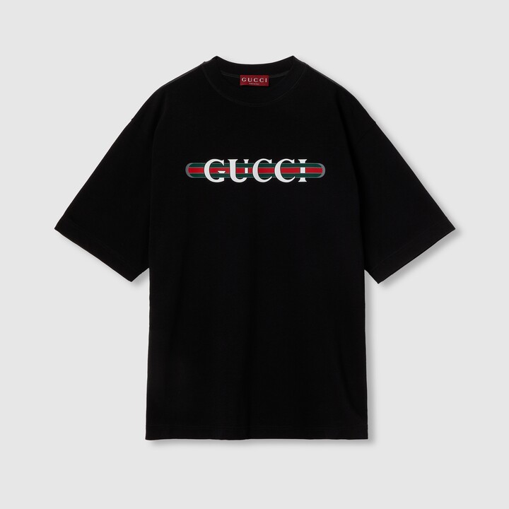 Gucci Printed cotton jersey T-shirt