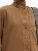 Thumbnail for your product : Lemaire Elongated Cotton Overshirt - Dark Khaki