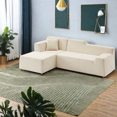 Latitude Run Modern L-shaped Sofas Corduroy High Back For Home