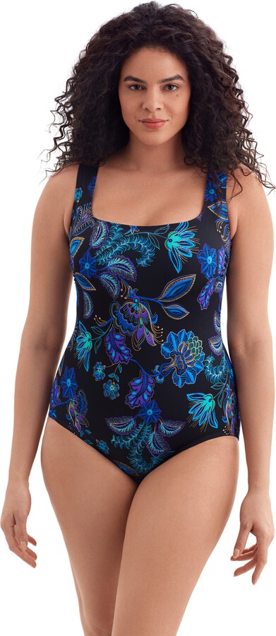 Longitude Butterfly Back Extra Long Torso One-Piece Swimsuit