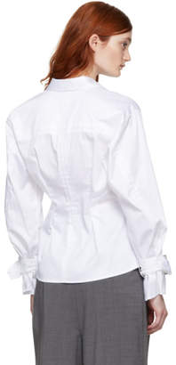 Opening Ceremony White Sateen Belt Cuff Shirt