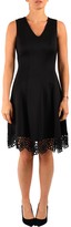 Thumbnail for your product : Donna Ricco Scalloped Lace Hem Dress