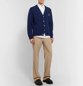 Thumbnail for your product : Gucci Logo-Embroidered Cable-Knit Wool Cardigan