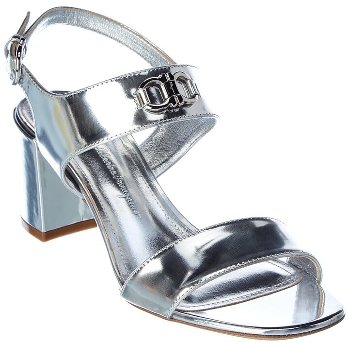 ferragamo silver sandals