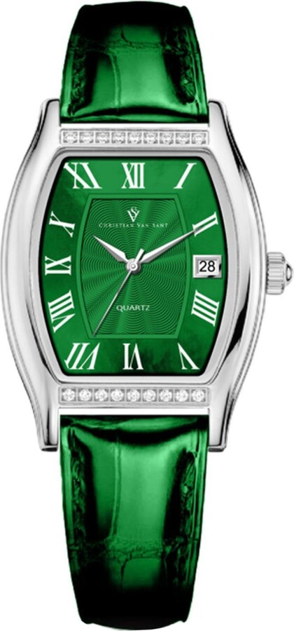 Christian Van Sant Women's Gemma Green Dial Watch - CV2443