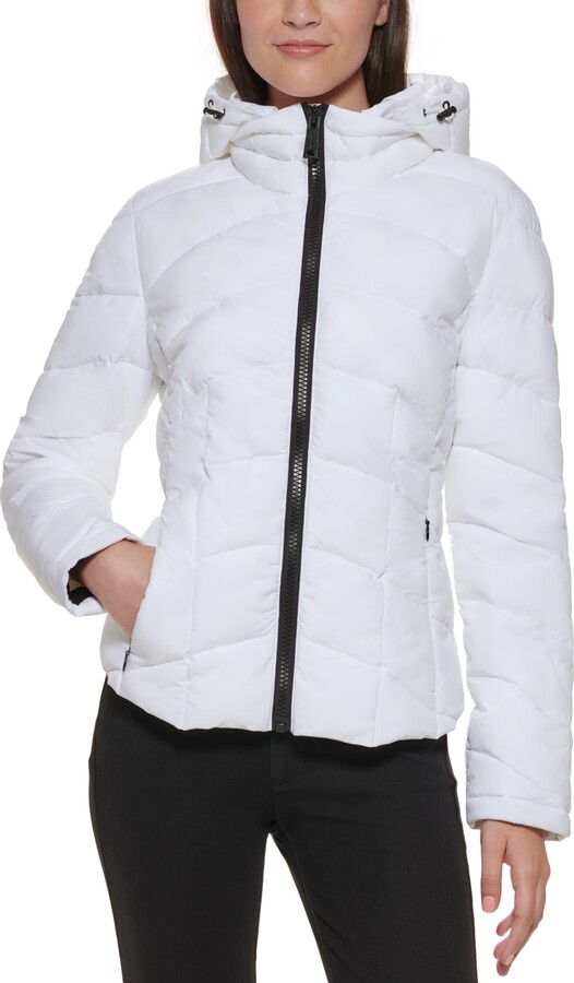 Calvin Klein Women's Hooded Stretch Packable Puffer Coat, Created for  Macy's - ShopStyle