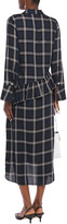 Thumbnail for your product : Mother of Pearl Alba Checked Twill Peplum Midi Dress