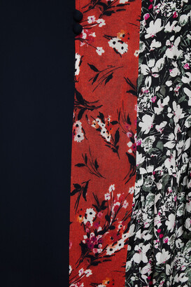 Acne Studios Crepe-paneled Printed Voile Dress