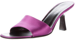 Gucci Satin Slide Sandals