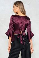 Thumbnail for your product : Nasty Gal Baby Break It Down Satin Crop Top
