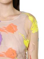 Thumbnail for your product : Blumarine Flower Embroidered Tulle Dress