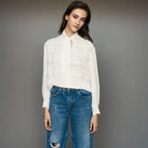 Thumbnail for your product : Maje Blouse with embroidered ruffles