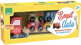 Vilac Truck and trailer wooden car stacking toy