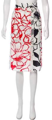 Nina Ricci Silk Printed Skirt
