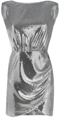 Liu Jo Sequin Embroidered Ruched Detail Dress