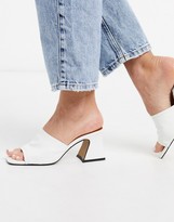 Thumbnail for your product : CHIO mules with flared heel in white leather