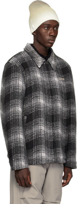 DIMEWAVE PLAID JACKET Dime Gray & Black Wave Plaid Jacket Dime
