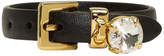 Thumbnail for your product : Miu Miu Black Rhinestone Charm Bracelet
