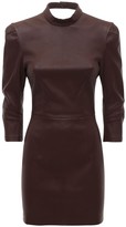 Thumbnail for your product : ZEYNEP ARCAY Backless Stretch Leather Mini Dress