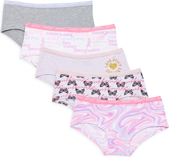 Juicy Couture Girl's 5-Pack Logo Briefs - ShopStyle Boys' Underwear & Socks