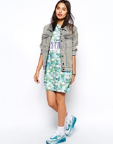 Thumbnail for your product : Hype T-Shirt Dress With All Over Flamingo Print