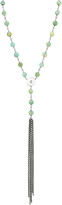 Thumbnail for your product : Sheryl Lowe Amazonite & Diamond Tassel Y-Necklace