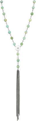 Sheryl Lowe Amazonite & Diamond Tassel Y-Necklace