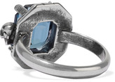 Thumbnail for your product : Alexander McQueen Ruthenium-tone Swarovski Crystal Ring - Silver