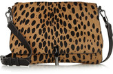 Thumbnail for your product : Elizabeth and James Cynnie Mini leopard-print calf hair shoulder bag