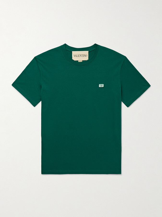 Valentino Garavani Logo-Appliquéd Cotton-Jersey T-Shirt