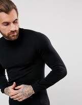 Thumbnail for your product : ASOS Muscle Fit Merino Turtle Neck Jumper In Black