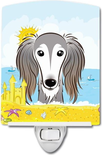 Caroline's Treasures Saluki Summer Beach Ceramic Night Light