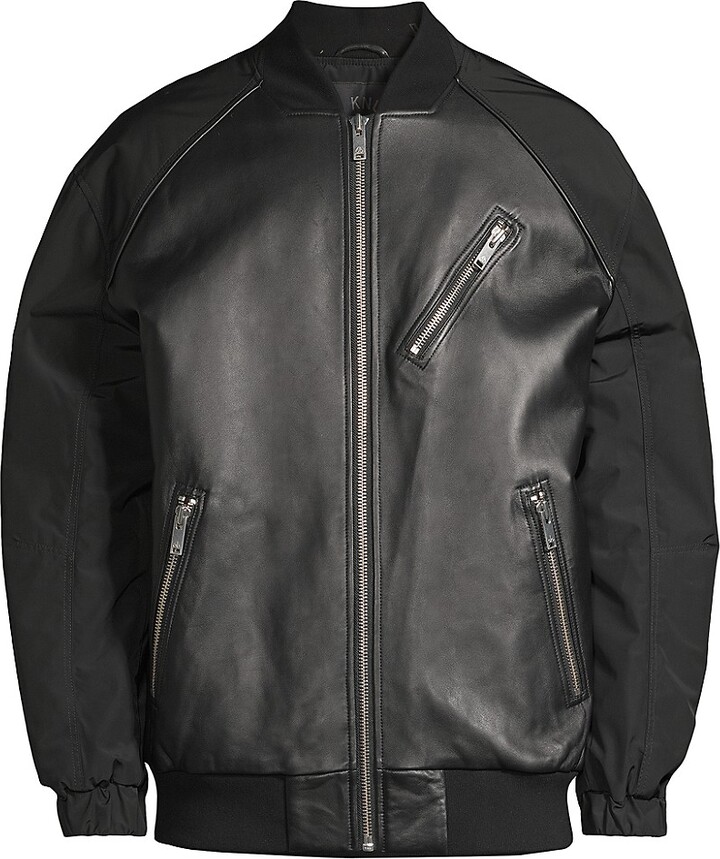 Moose Knuckles Anica Leather Bomber Jacket - ShopStyle