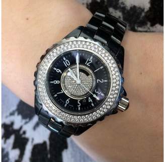 Chanel J12 H1708 Ceramic Diamond Bezel Black Dial 33mm Womens Watch