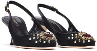 Dolce & Gabbana Lori Slingback In Black Leather