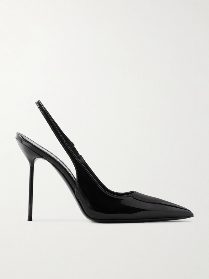 Paris Texas Lidia Patent-leather Slingback Pumps - Black