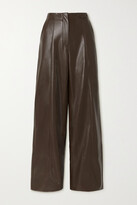 Thumbnail for your product : Nanushka Namas Vegan Leather Wide-leg Pants - Brown