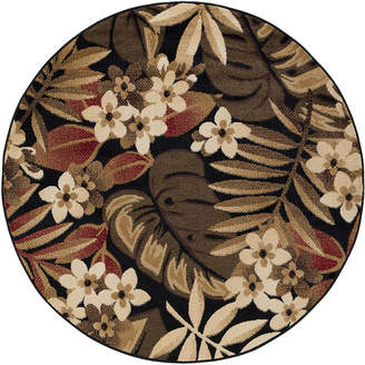 TAYSE Tayse Carribe Transitional Floral Round Area Rug
