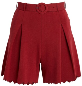 Claudie Pierlot Knitted Scallop-Trim Shorts