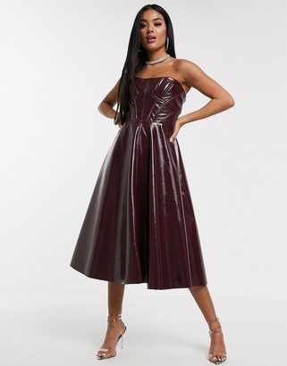 red vinyl dress uk