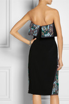 Thumbnail for your product : Peter Pilotto Wave sequined silk-blend crepe and chiffon dress