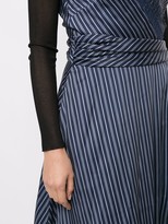 Thumbnail for your product : Jonathan Simkhai Emma asymmetric stripe-print dress