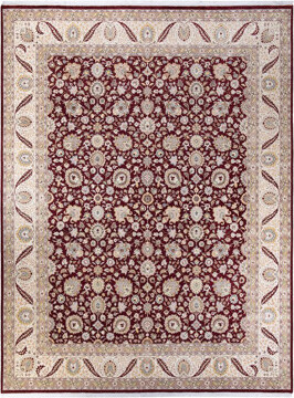 The Twillery Co. One-of-a-Kind Hayner Hand-Knotted 9'3" x 12'2" Wool Area Rug in Orange