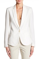 Thumbnail for your product : Theory Notch Lapel Single Button Crepe Blazer