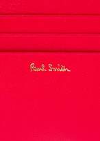 Thumbnail for your product : Paul Smith Men's Red Leather Monogrammed Billfold Wallet