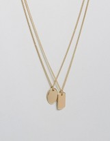 Thumbnail for your product : Monki Dogtag Necklace