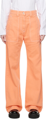 MSGM Orange Baggy Jeans