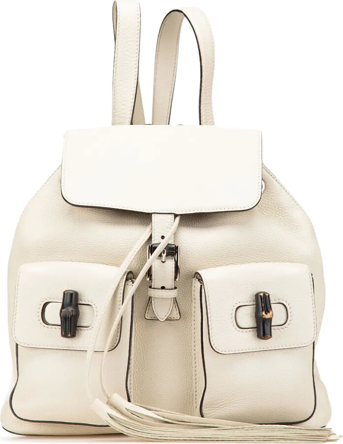 2000-2015 Leather Bamboo Tassel backpack
